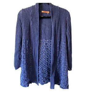 Blue Belldini Crochet Cardigan